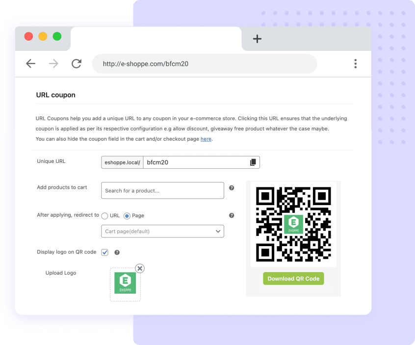 Generate QR Code Coupons