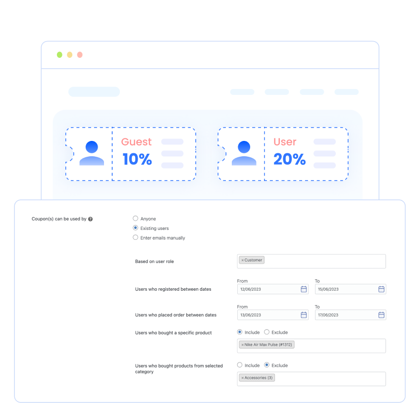 Set user role to make coupons available