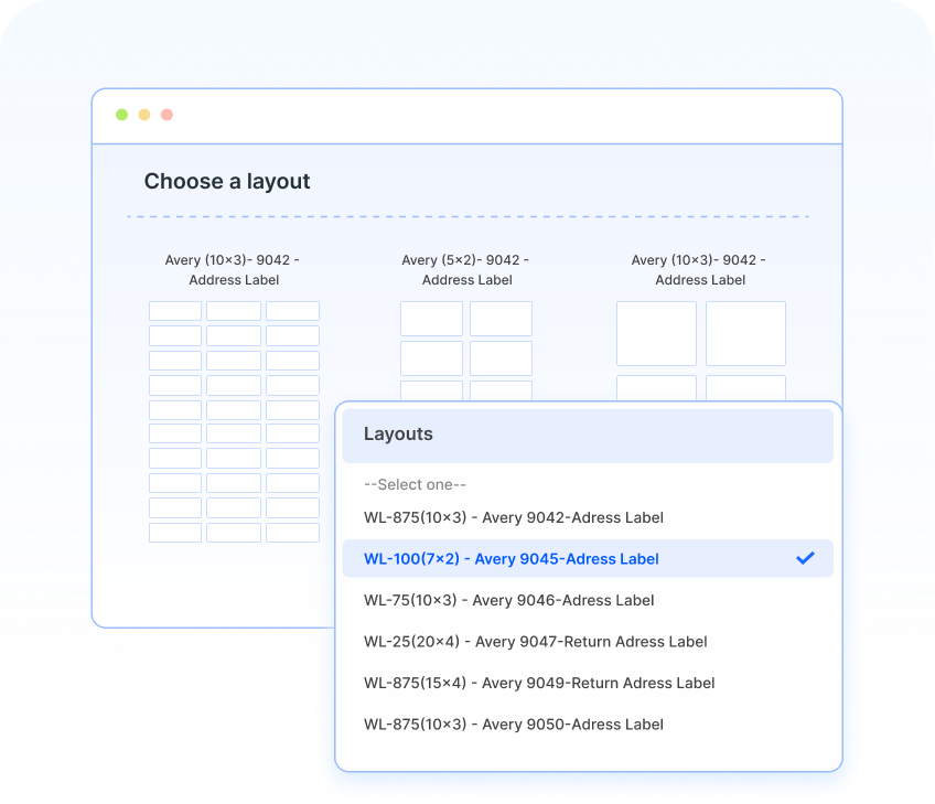 Choose built-in layout to create proforma invoices
