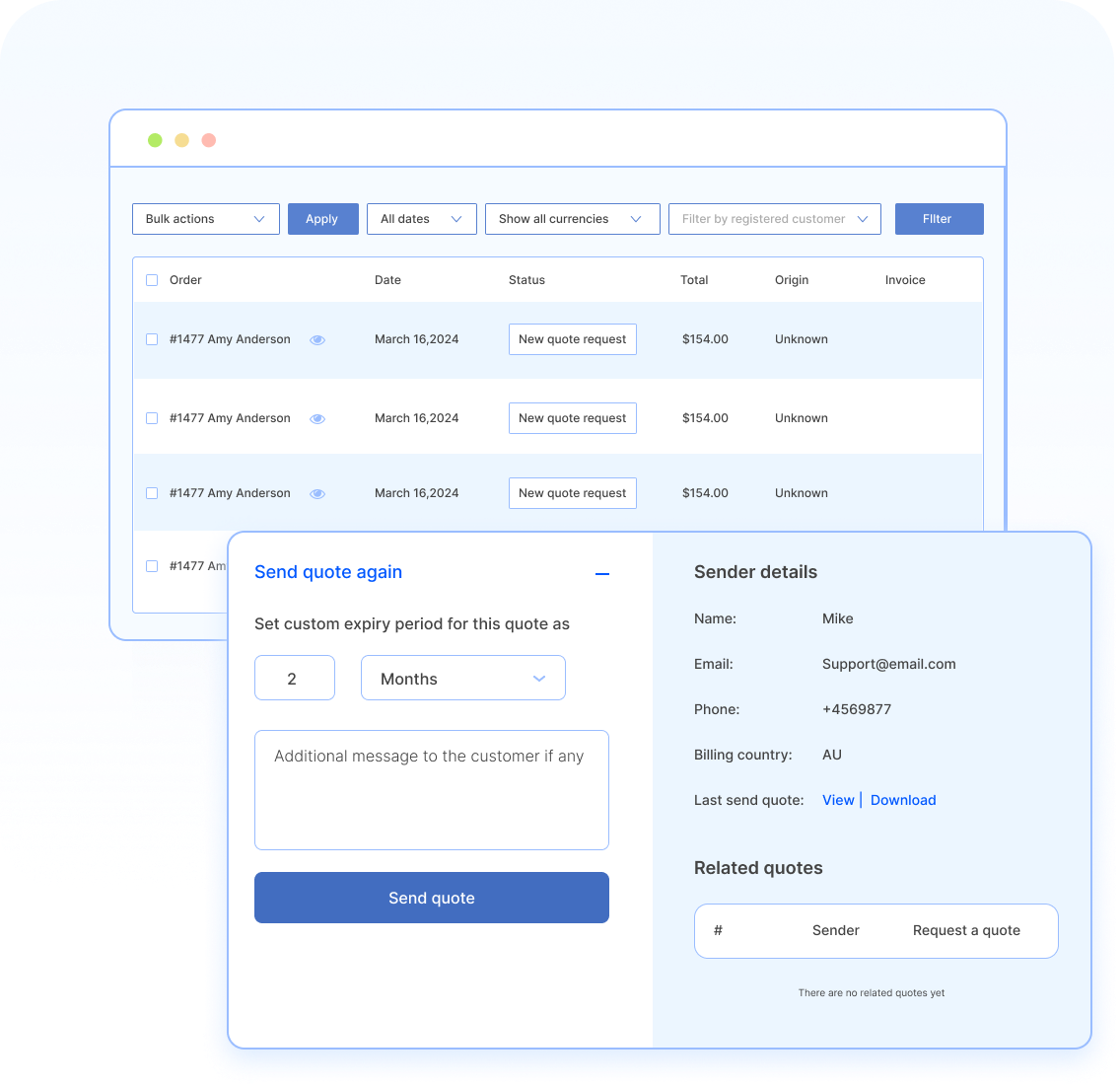 Efficiently Manage Quotes from Admin Side