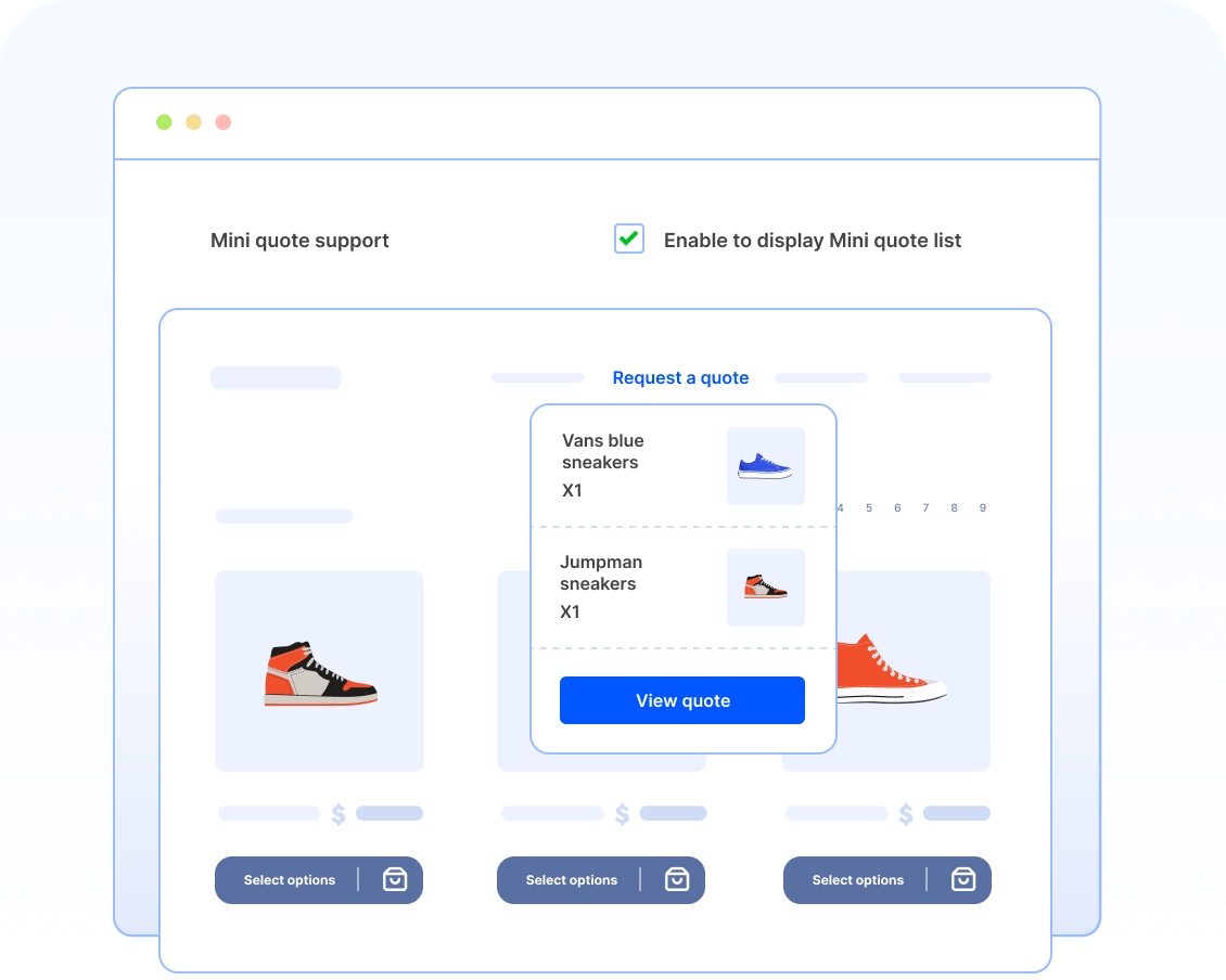 Reduce Friction for Placing a Quote with Mini-Cart Listings and Single Step Quotations
