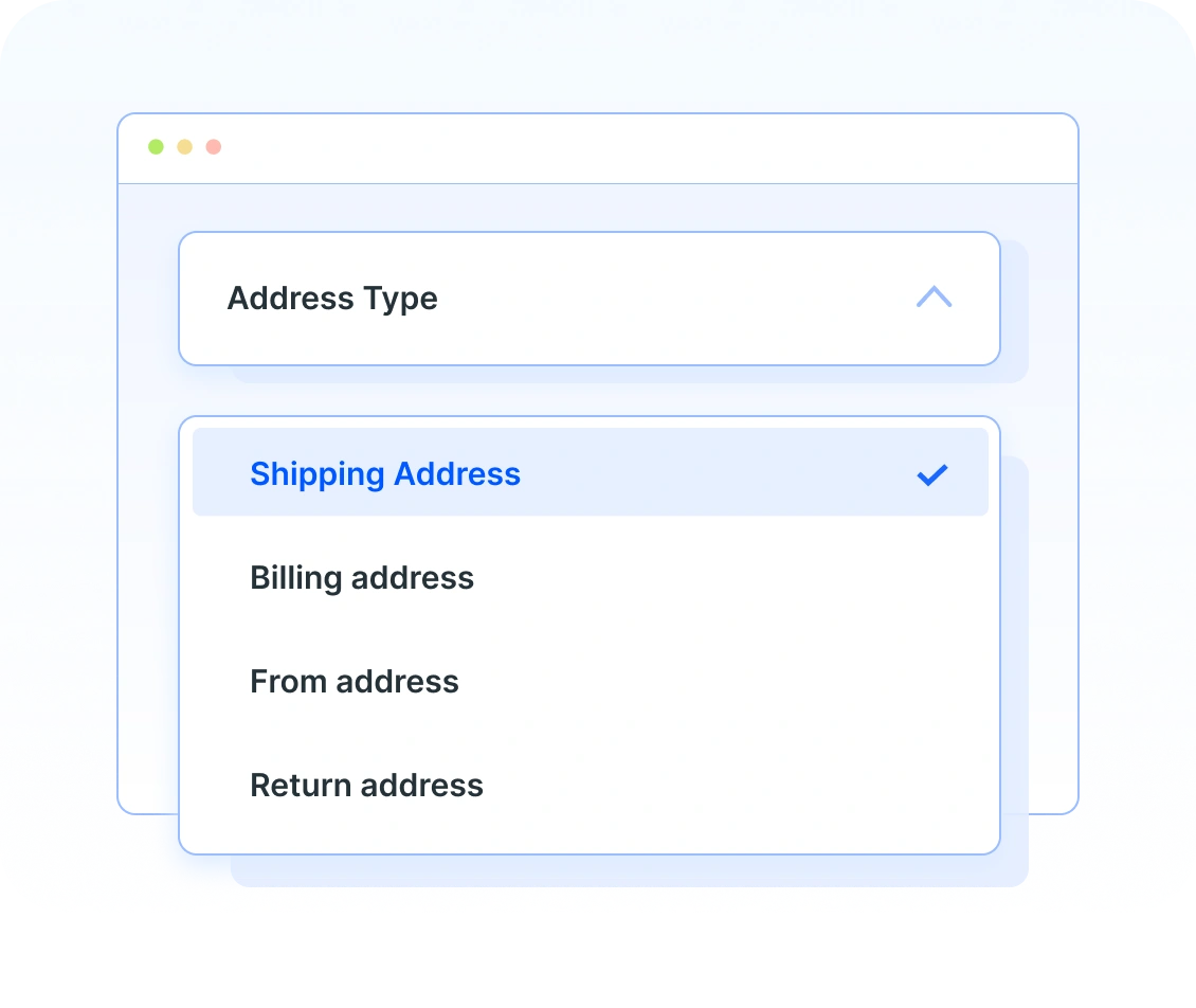 Supports Multiple Address Types